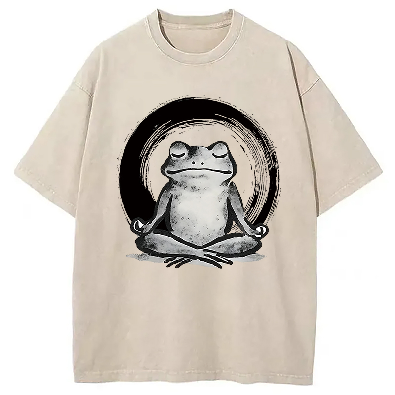 Zen Frog Japan Washed T-Shirt