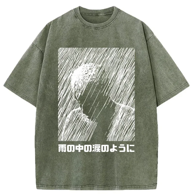 People In The Rain Washed T-Shirt