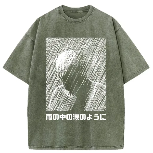 People In The Rain Washed T-Shirt