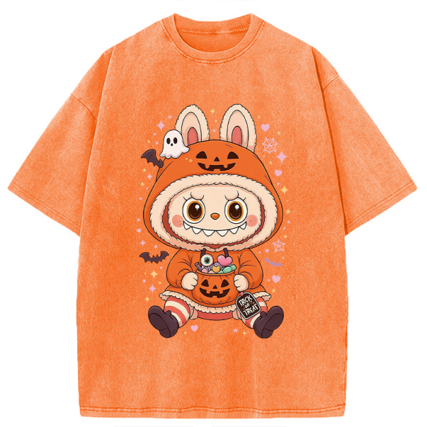 Halloween Labubu Washed T-Shirt