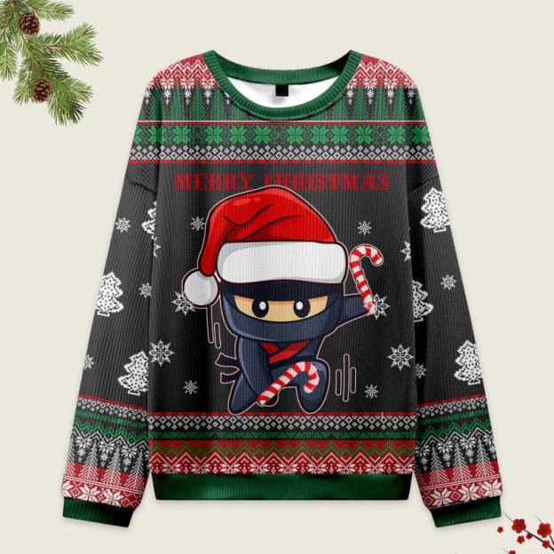 Unisex Ninja Kawai Japanese Christmas Ugly Sweatshirt