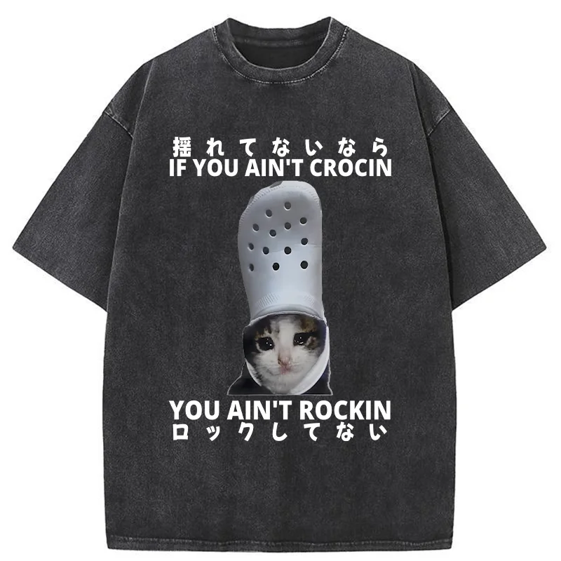 Funny Cat Meme Japan Washed T-Shirt
