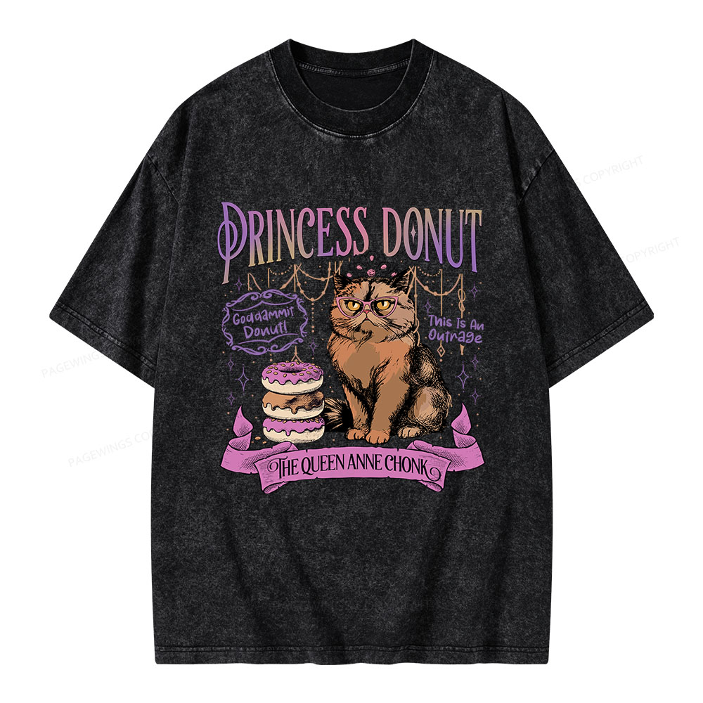Princess Donut Unisex Washed T-shirt