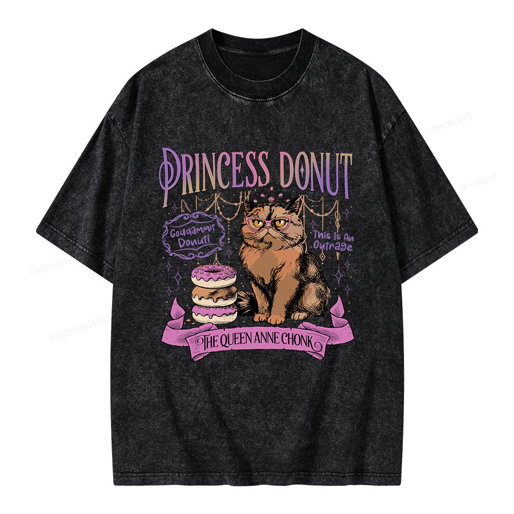 Princess Donut Unisex Washed T-shirt