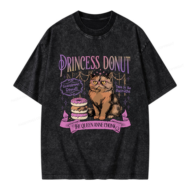 Princess Donut Unisex Washed T-shirt
