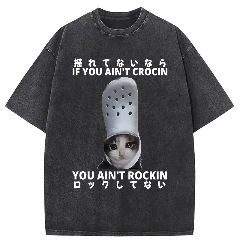 Funny Cat Meme Japan Washed T-Shirt