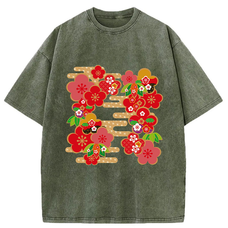 Japanese Sakura Washed T-Shirt