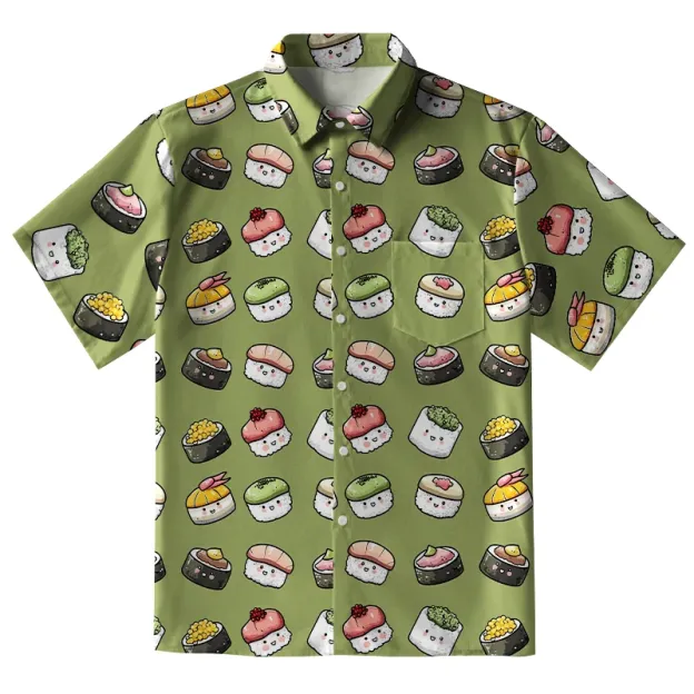  Cute Sushi Team Button-up Shirt