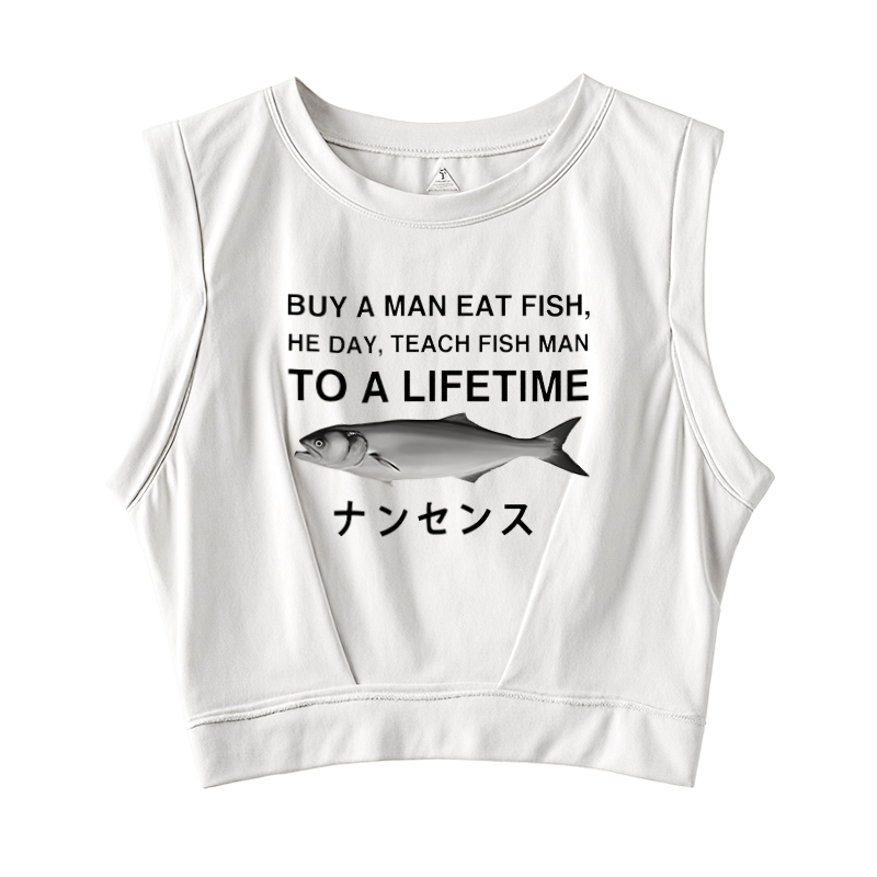  Funny To A Lifetime Sleeveless Crop Top