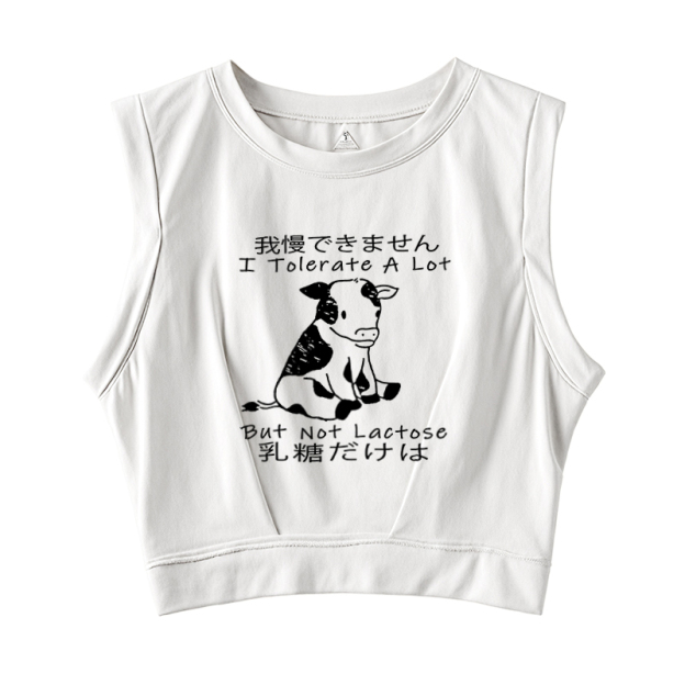  I Can't Tolerate Lactose Sleeveless Crop Top
