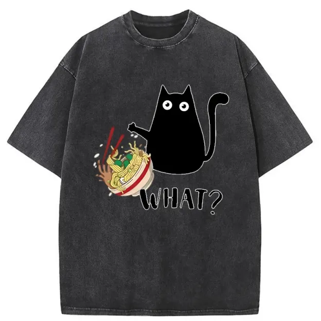 Naughty Cat Japan Washed T-Shirt