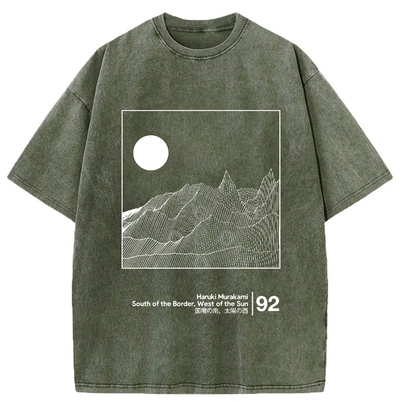 Haruki Murakami's Novel Washed T-Shirt