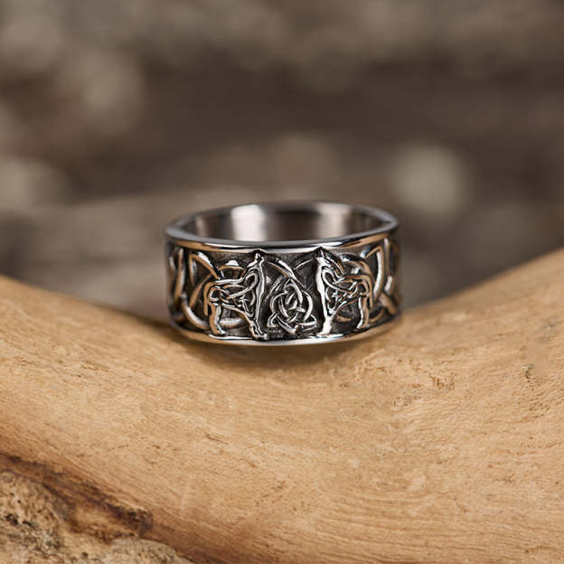 Viking Totem Celtic Pattern Ring