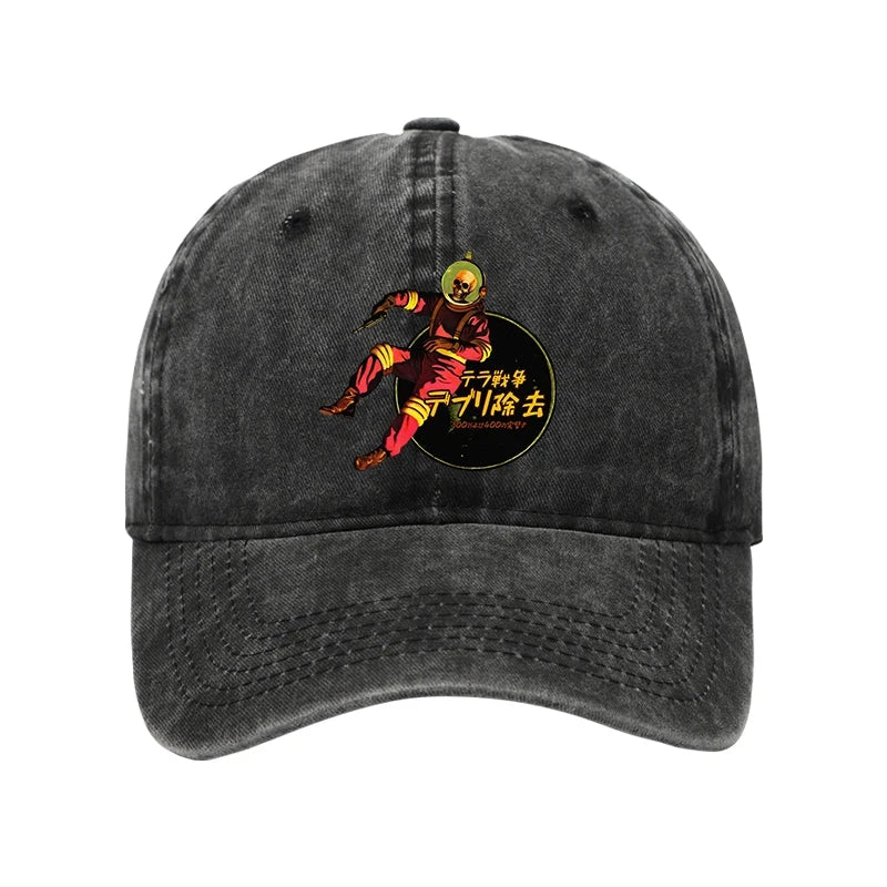  Skeleton Astronaut Washed Cap