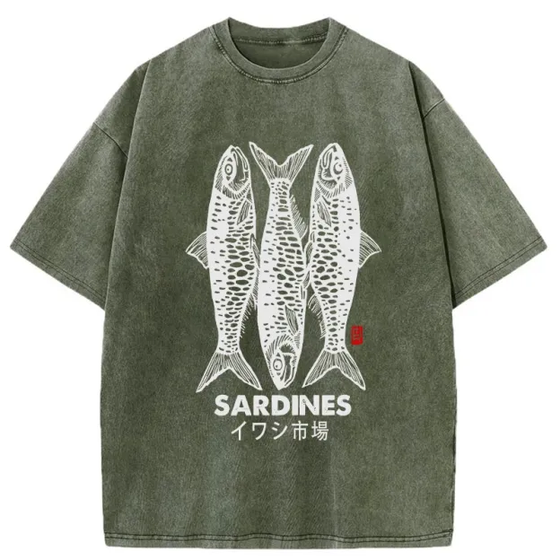 Sardines Market Washed T-Shirt