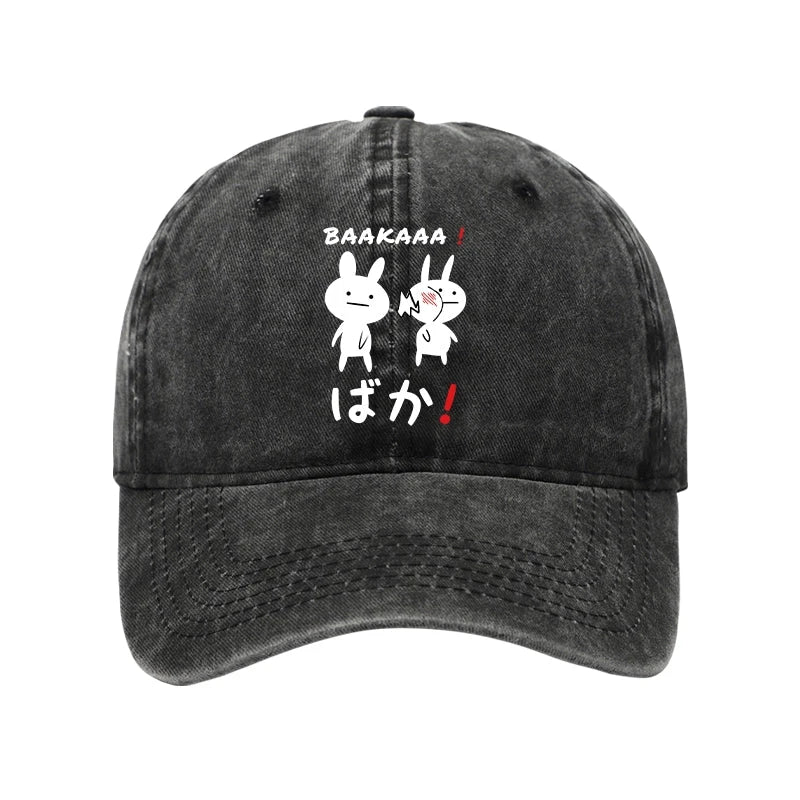  Anime Baka Manga Slap Washed Cap