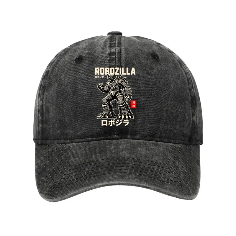  RoboZilla Manga Japanese Washed Cap