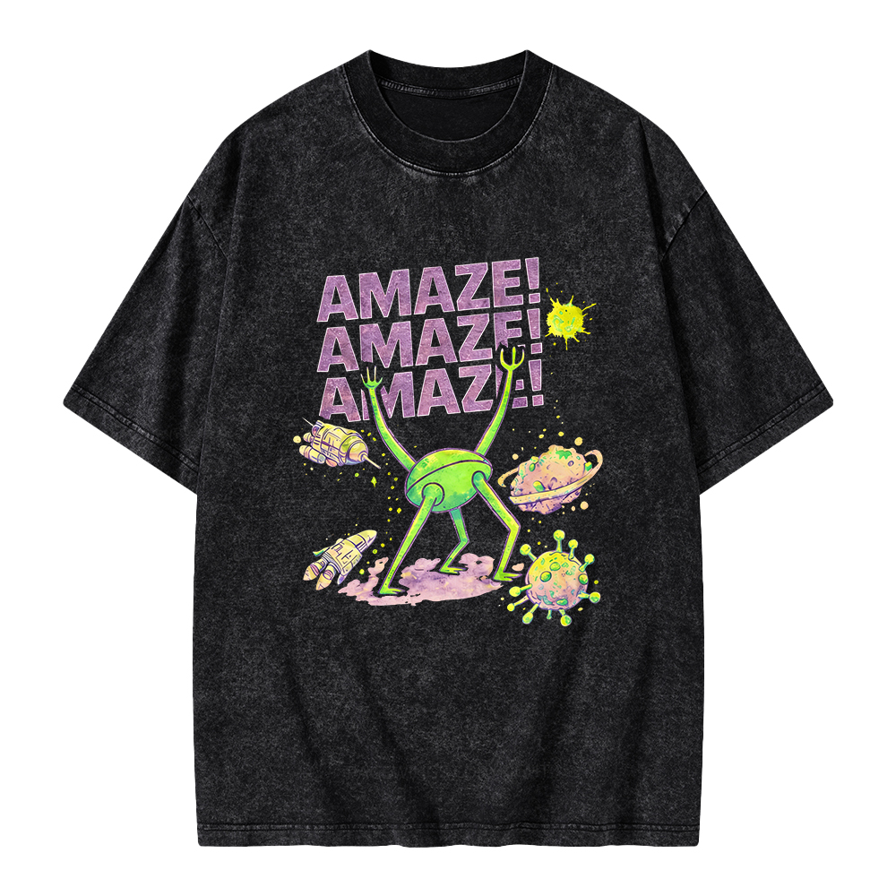 Unisex Amaze Printed Washed Tee
