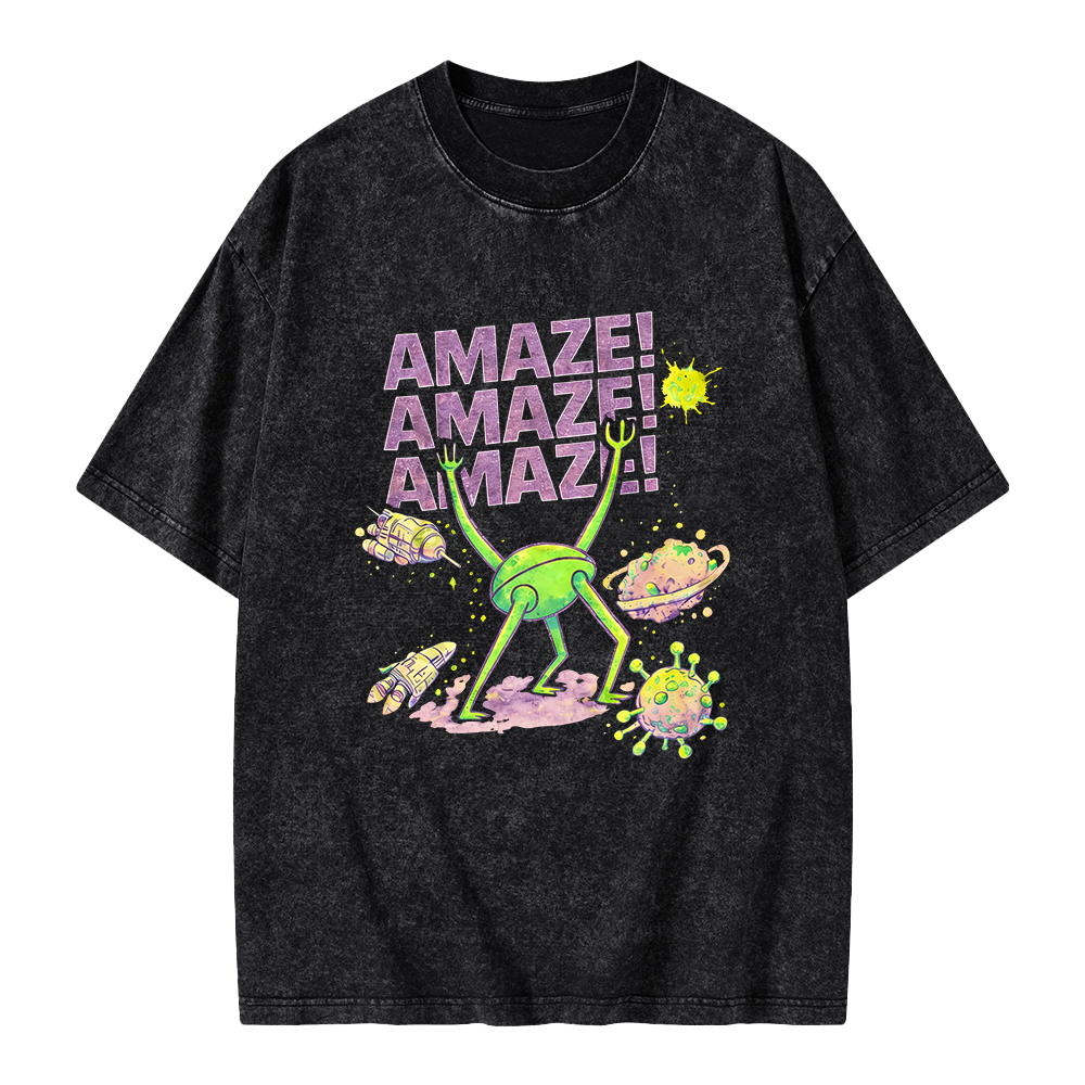 Unisex Amaze Printed Washed Tee