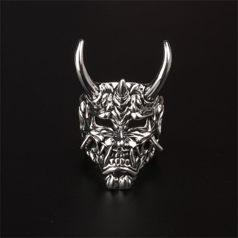Oni Mask Retro Japanese Ring