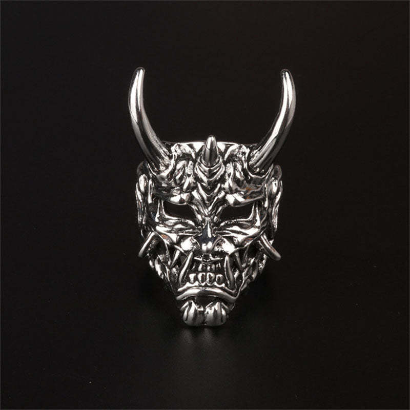 Oni Mask Retro Japanese Ring