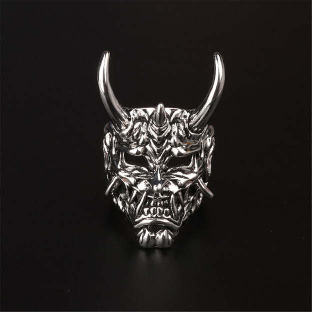 Oni Mask Retro Japanese Ring