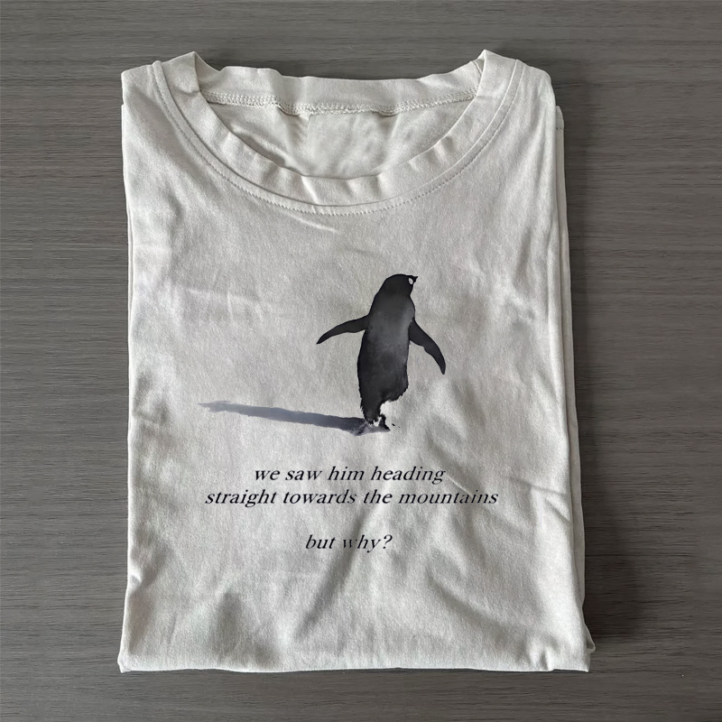 Unisex But Why Penguin Graphic T-shirt