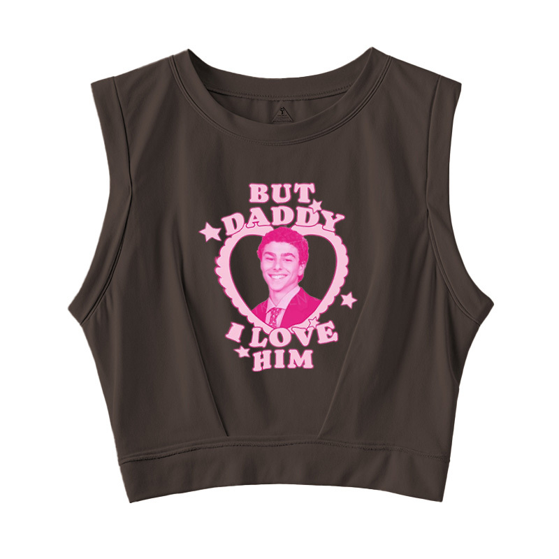 But Daddy I Love Him Sleeveless Crop Top