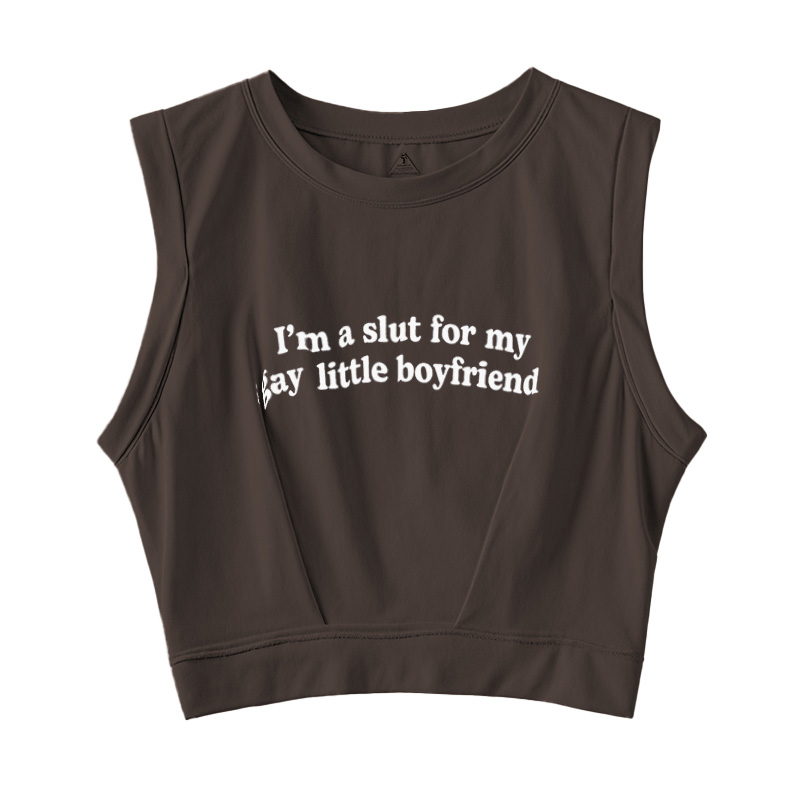  Slxt For My Gay BF Sleeveless Crop Top