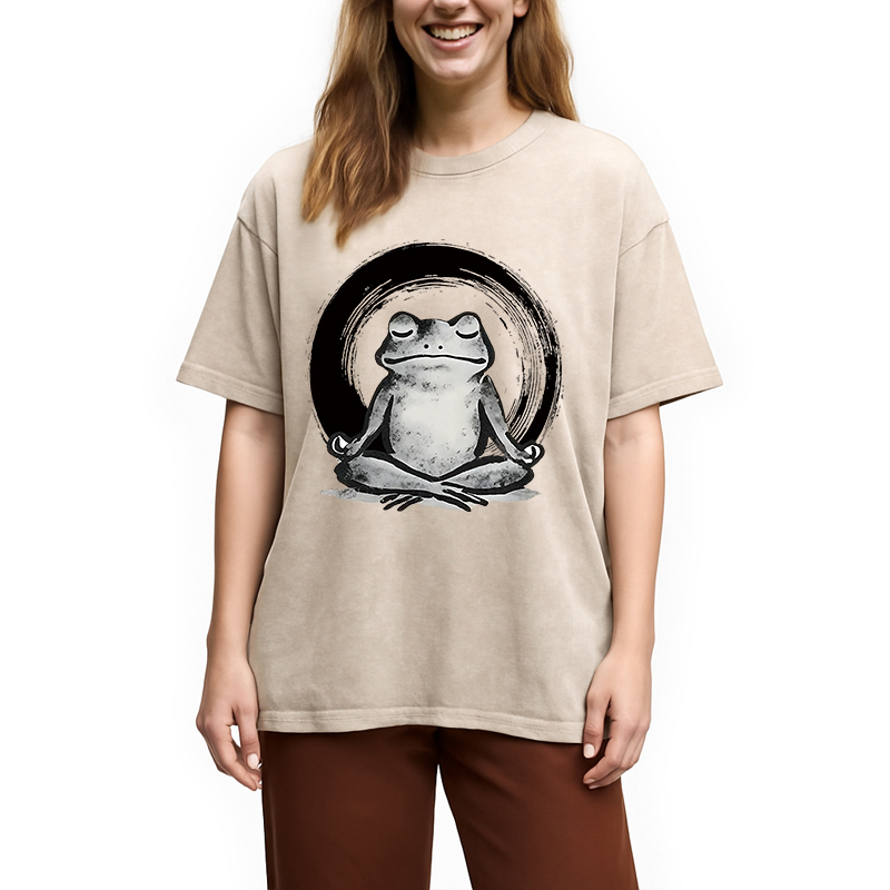 Zen Frog Japan Washed T-Shirt