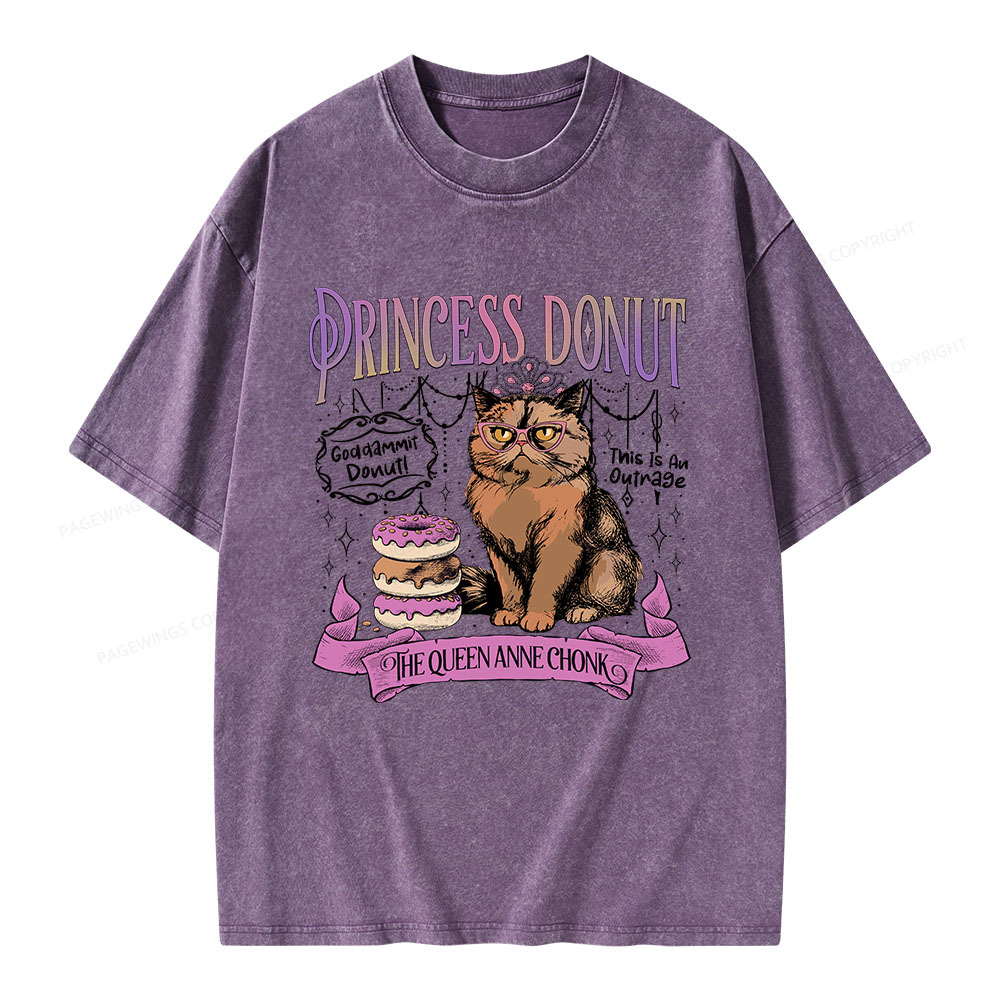 Princess Donut Unisex Washed T-shirt
