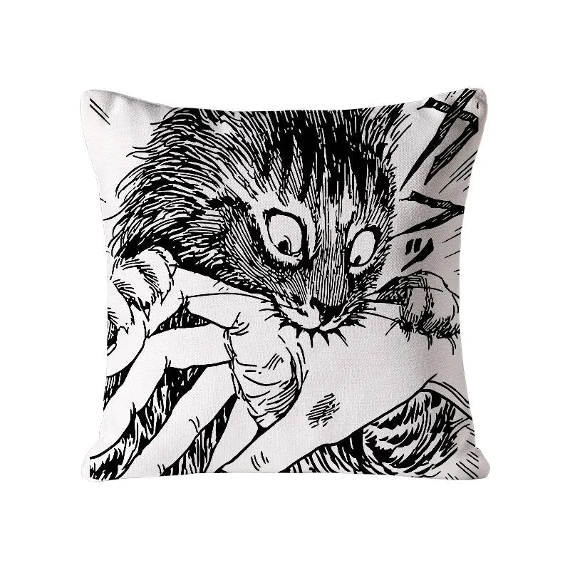 Creepy Cat Anime Horror Anteater Cushion Pillow