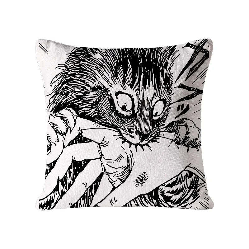 Creepy Cat Anime Horror Anteater Cushion Pillow