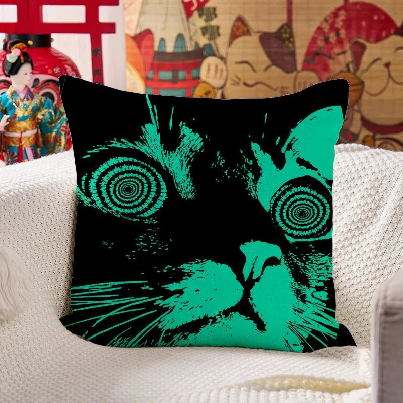 Cool Cat Japanese Cushion Pillow