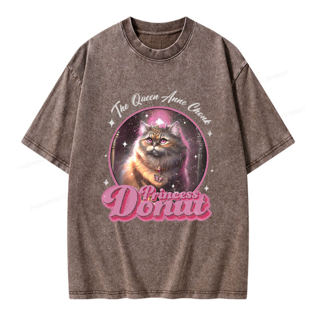 Princess Donut  Unisex Washed T-shirt