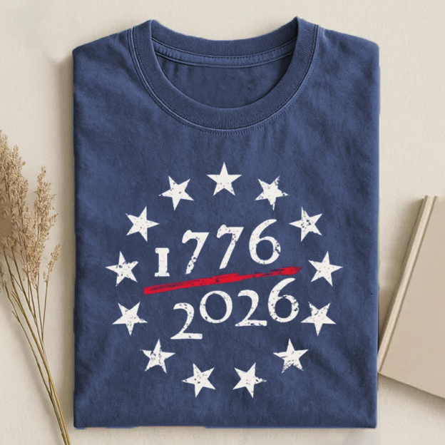 Unisex 250th Birthday USA Printed Washed Tee