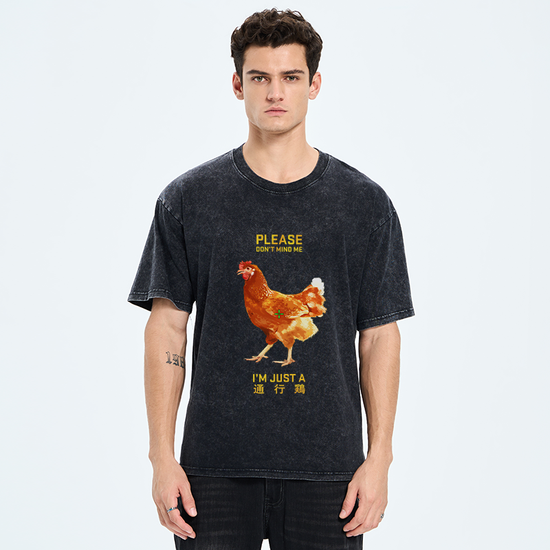 I'm Just A Passing Chicken Washed T-Shirt