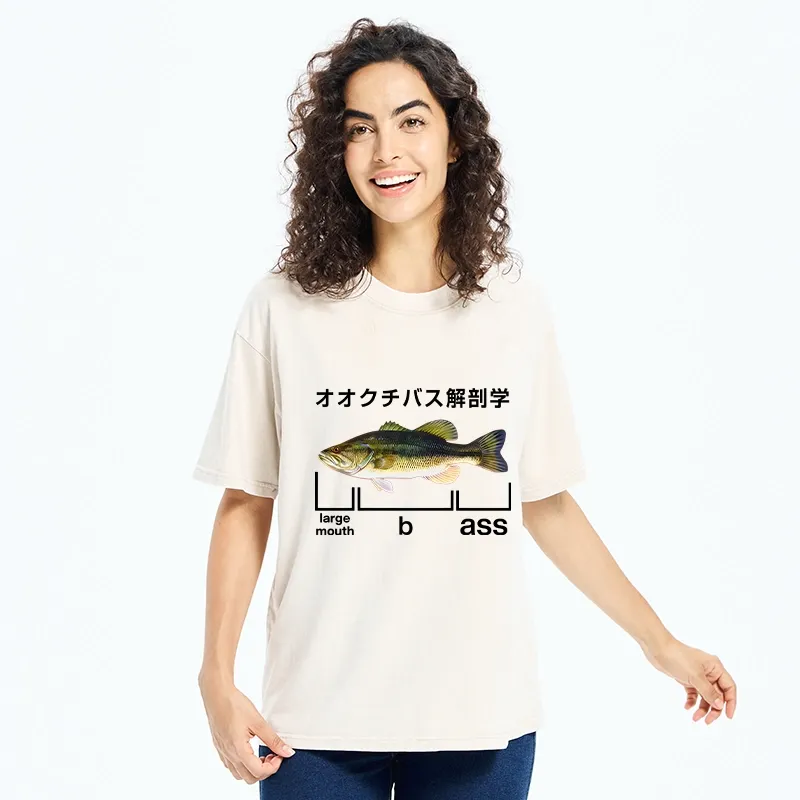 Largemouth Bass Anatomy Washed T-Shirt