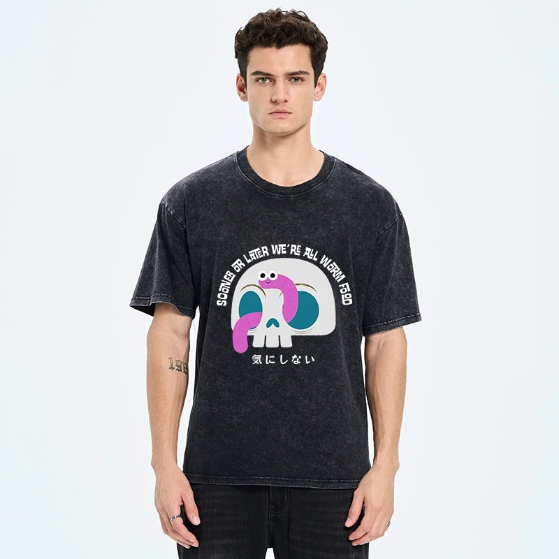 Brain Is Yummy Washed T-Shirt