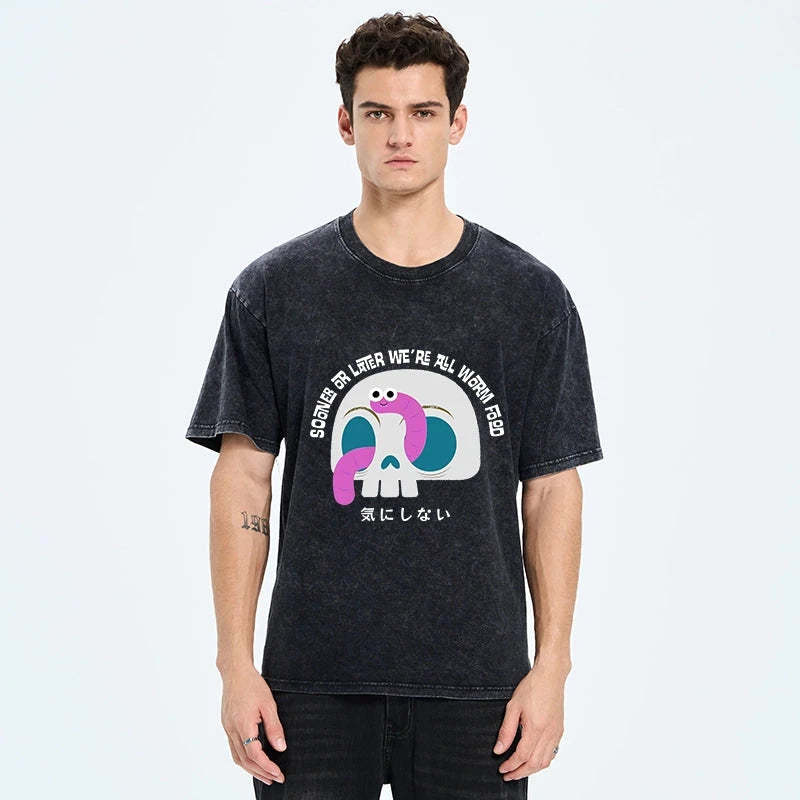 Brain Is Yummy Washed T-Shirt