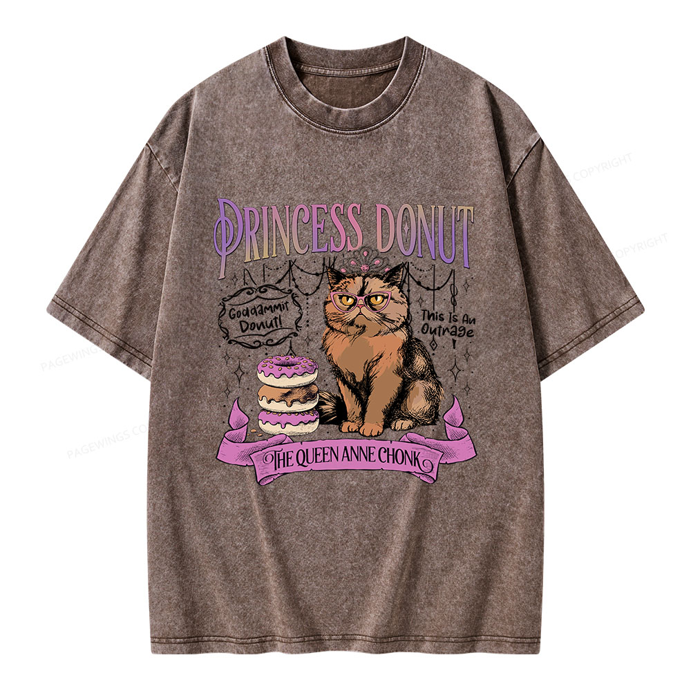 Princess Donut Unisex Washed T-shirt