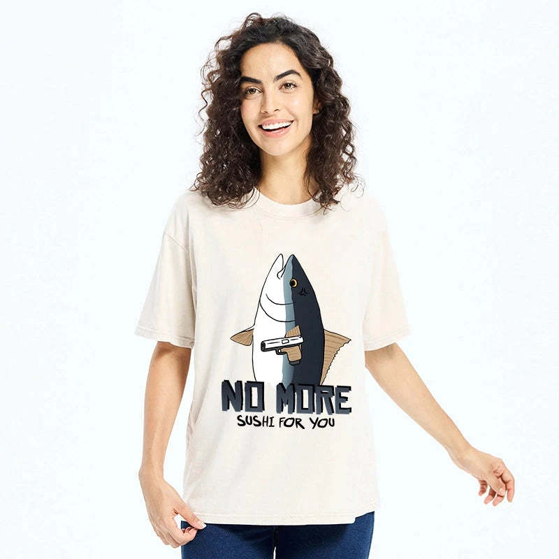Fish With A Gun Washed T-Shirt