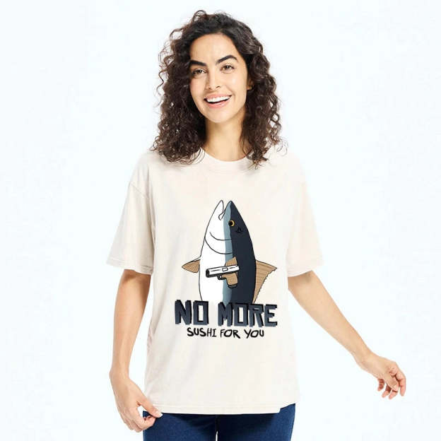 Fish With A Gun Washed T-Shirt