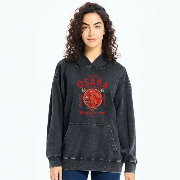 Drunken Octopus Japan Washed Hoodie