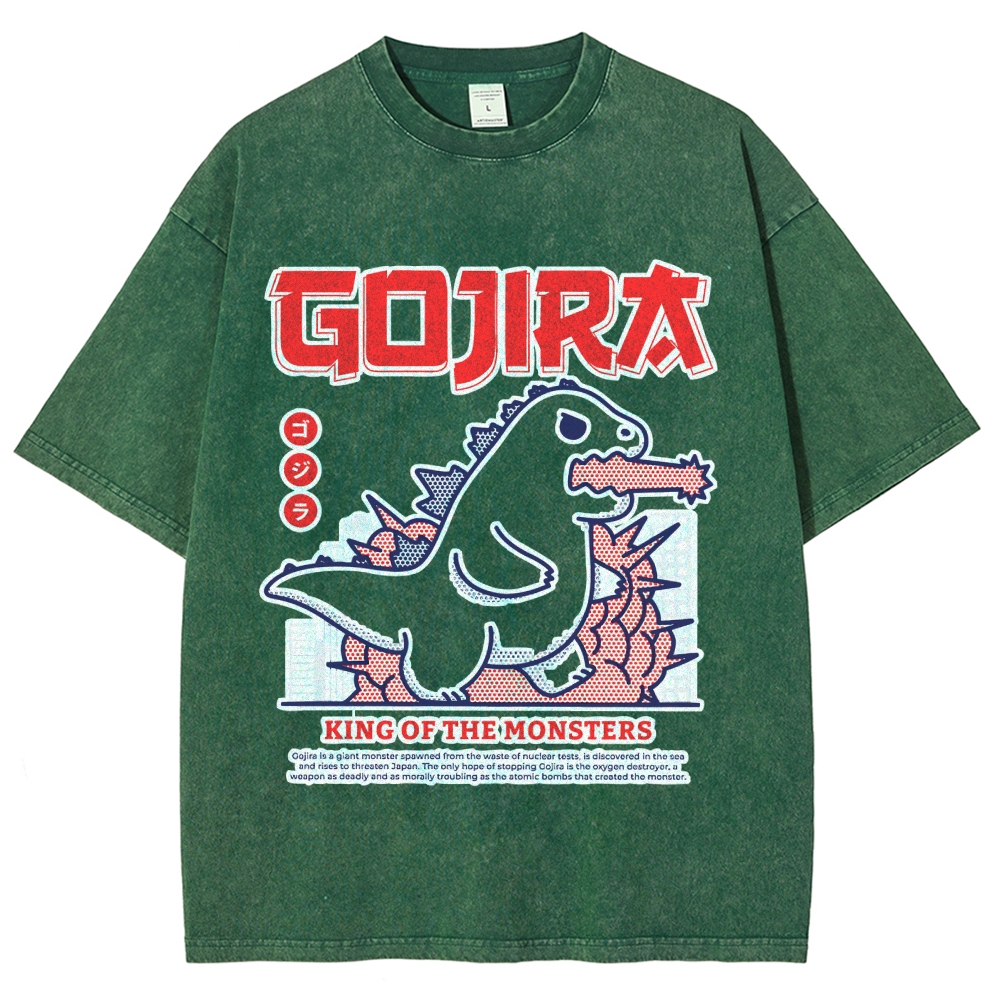  Rampaging Godzilla Washed T-Shirt