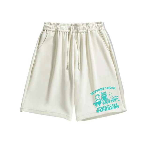 Support local street cats Cotton Casual Shorts