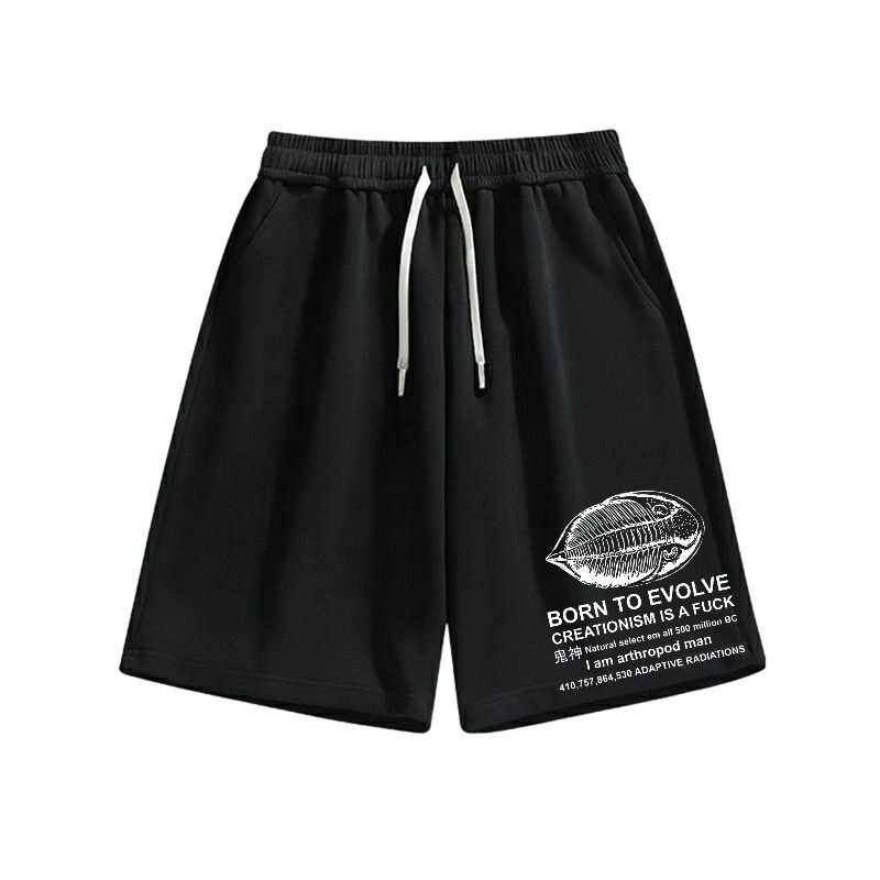 Born to Evolve Cotton Casual Shorts