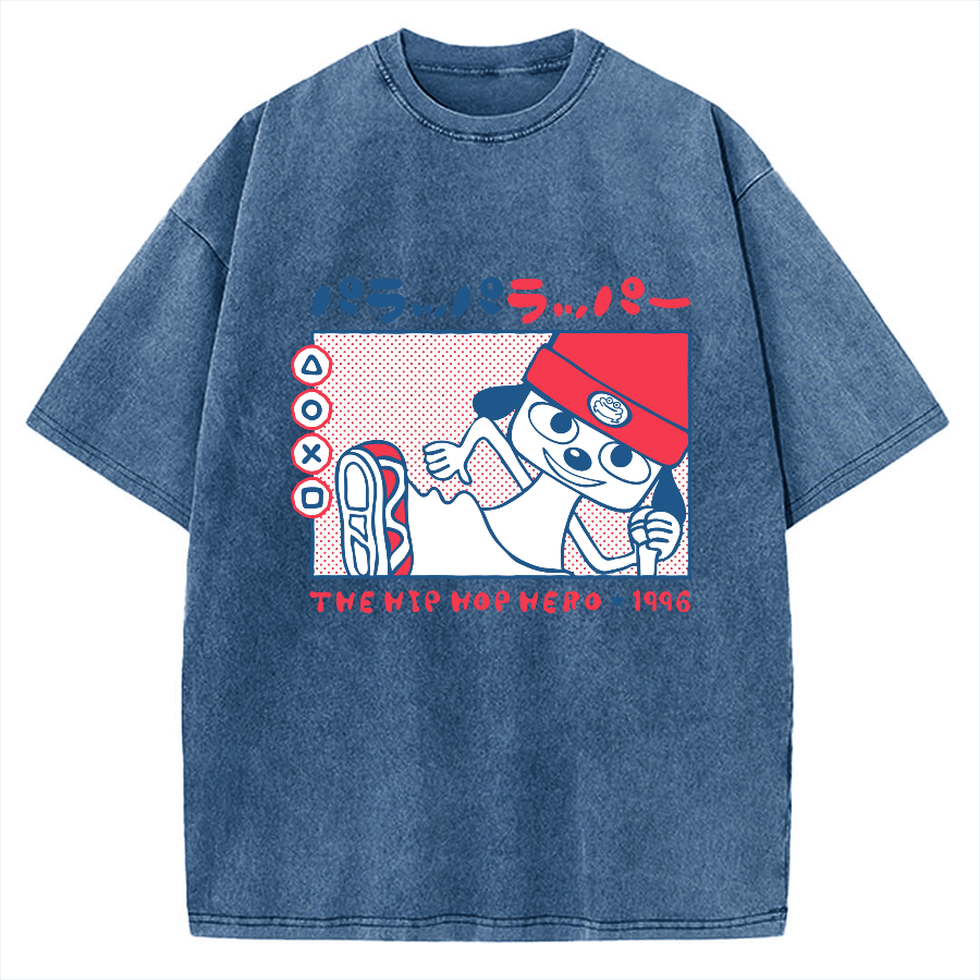 PaRappa the Rapper 1996 Vintage Washed T-shirt