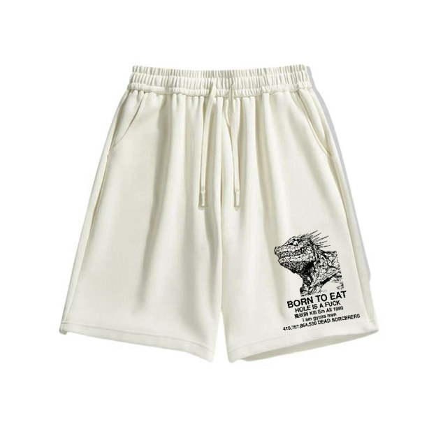 Born to eat Cotton Casual Shorts
