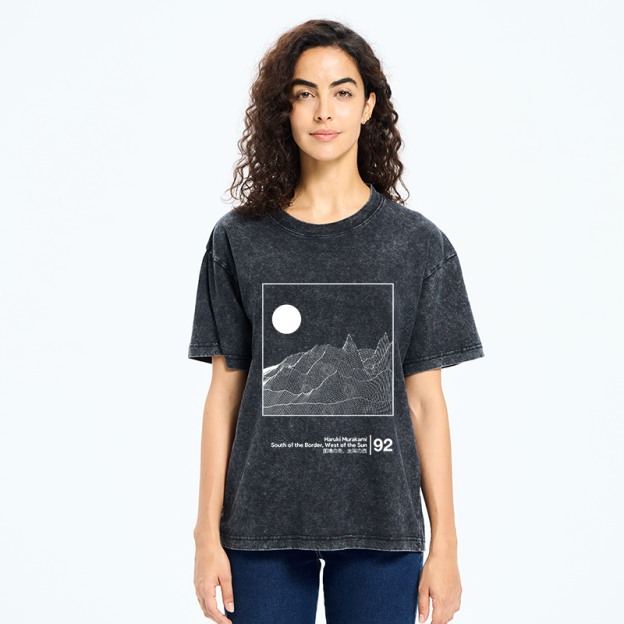 Haruki Murakami's Novel Washed T-Shirt